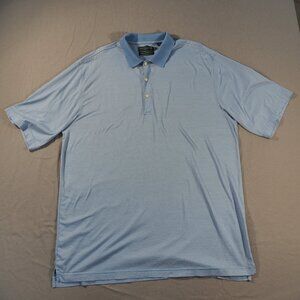 Nicklaus Polo Shirt Mens Extra Large Blue Stripe Sport Golf Outdoor Mercerized